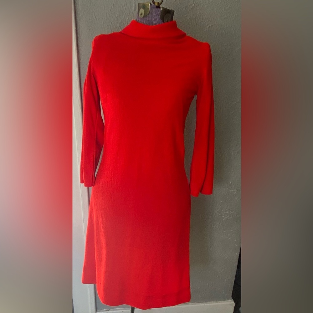 Vintage Handmade 60’s Style Shift Dress Red XS/S